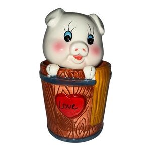 Extremely Rare Vintage Hand Painted Piggy Bank Bobble Head Collector’s Piece